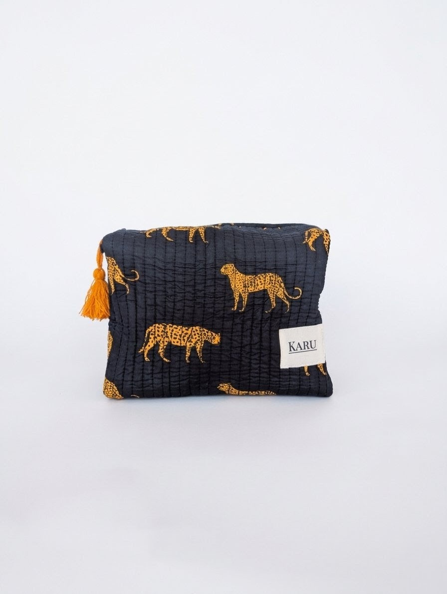 Navy Cheetah | Washbag