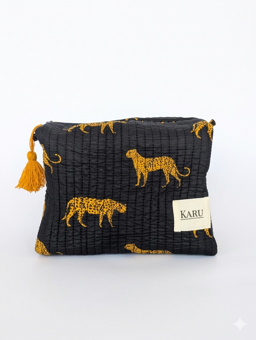 Navy Cheetah | Washbag