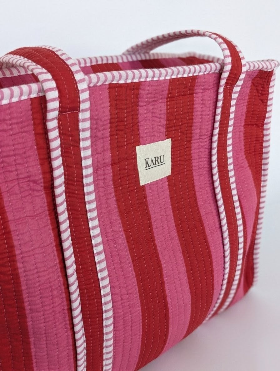 Sunset Stripe | Midi Quilted Tote