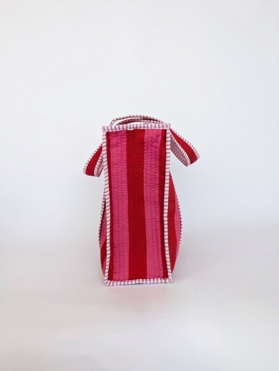 Sunset Stripe | Midi Quilted Tote