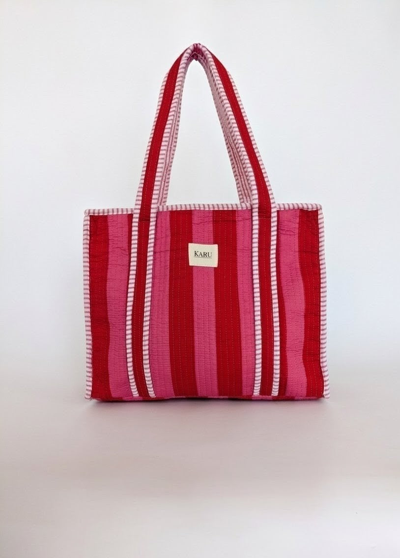 Sunset Stripe | Midi Quilted Tote