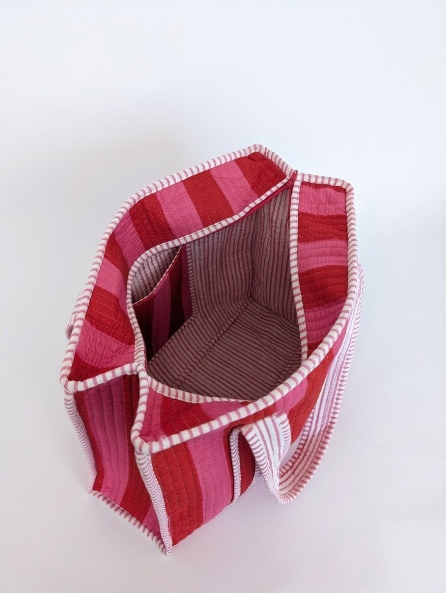 Sunset Stripe | Midi Quilted Tote