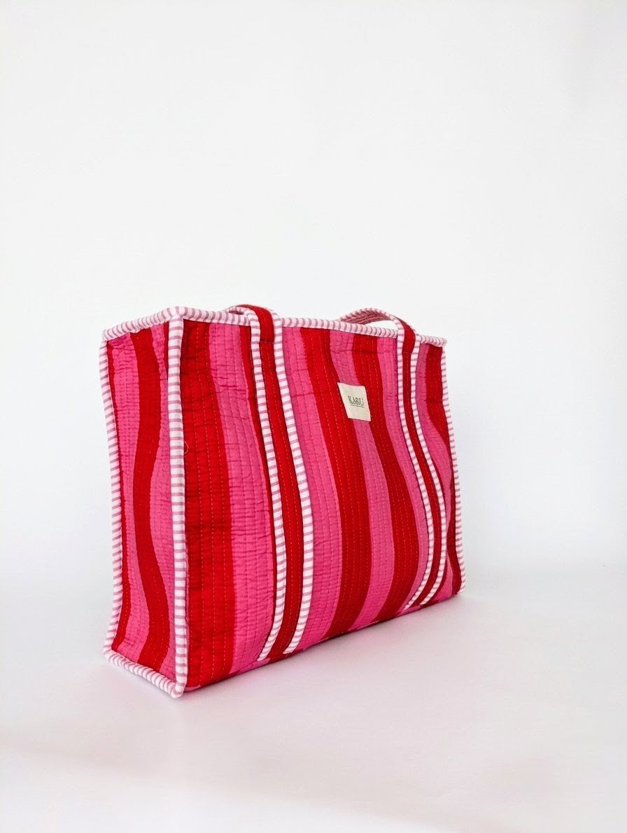 Sunset Stripe | Midi Quilted Tote