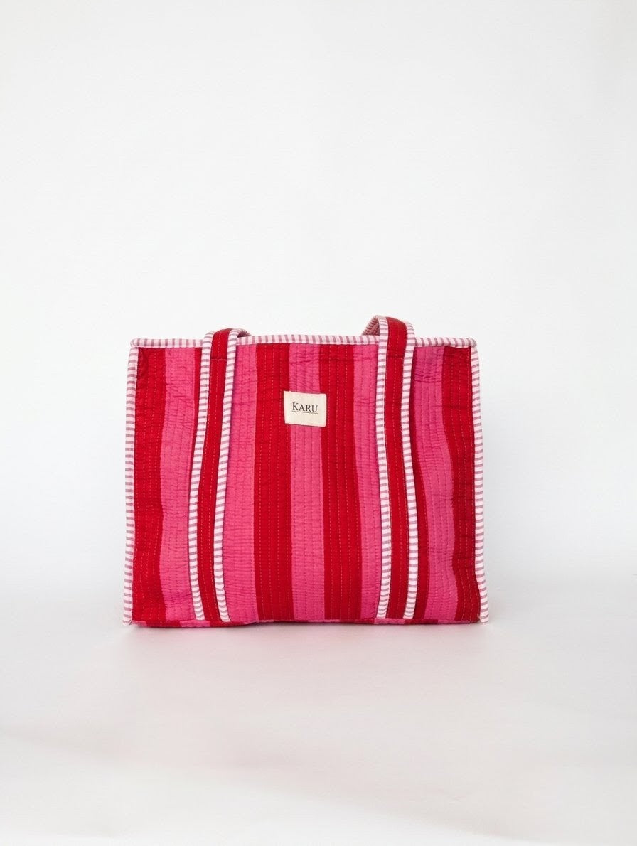 Sunset Stripe | Midi Quilted Tote