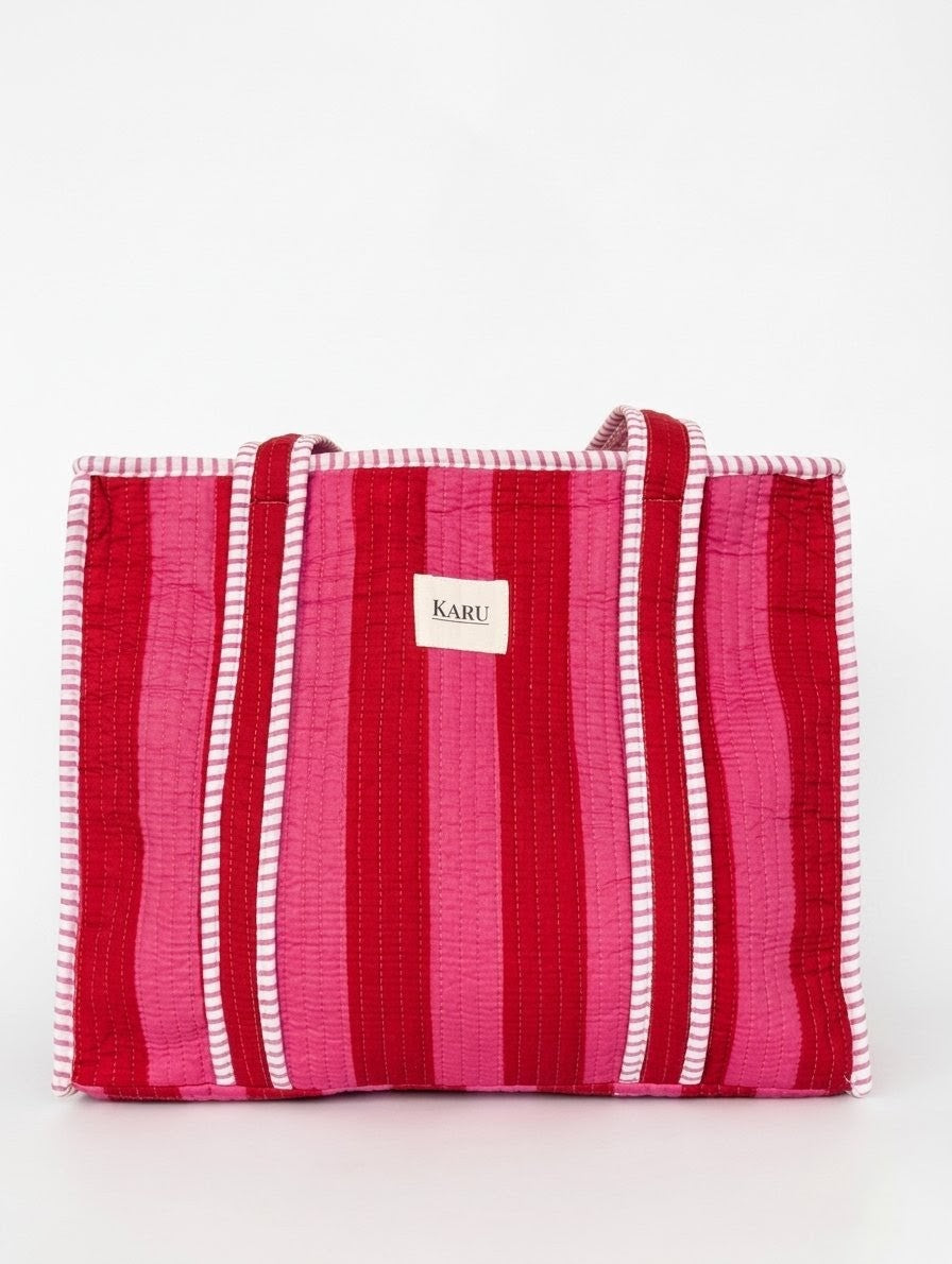 Sunset Stripe | Midi Quilted Tote