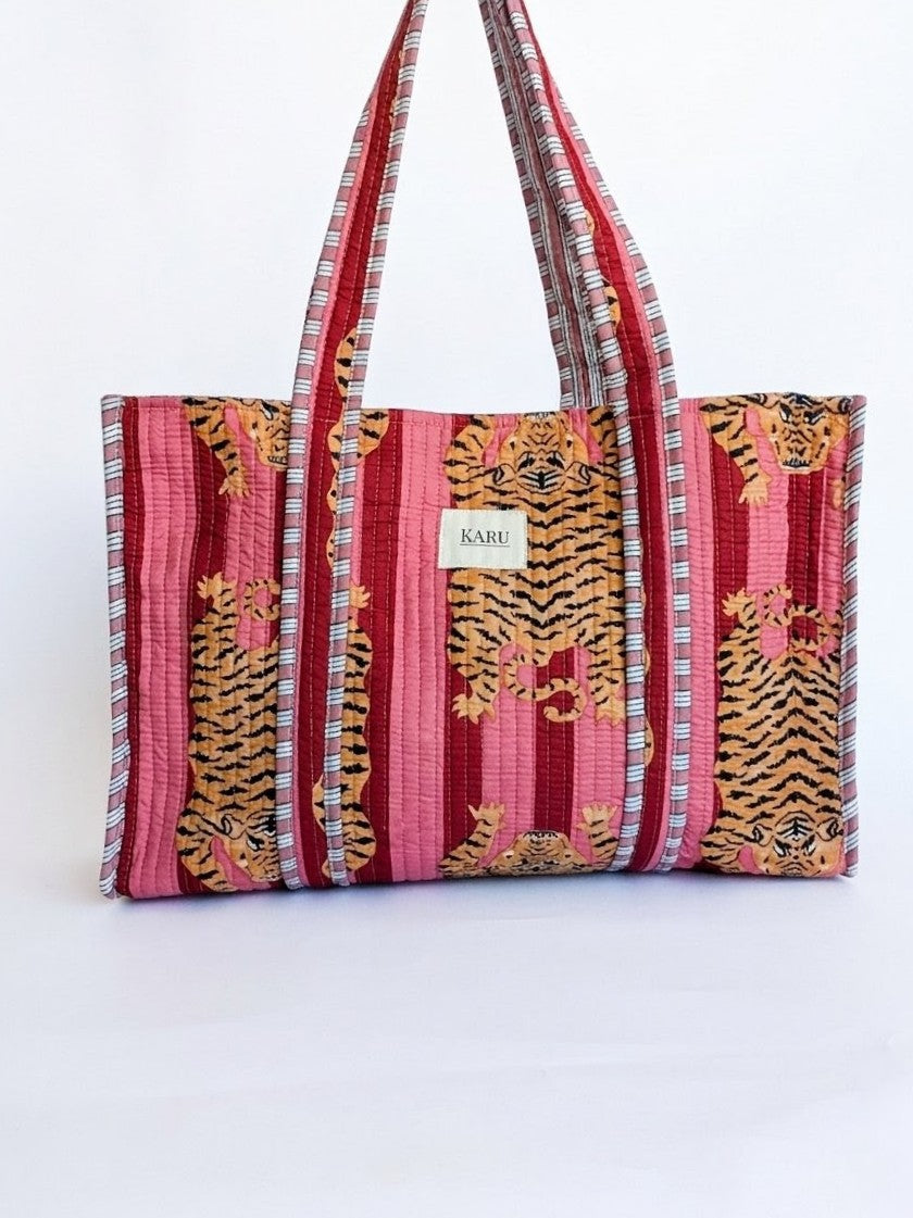 Fat Tiger | Large Quilted Tote