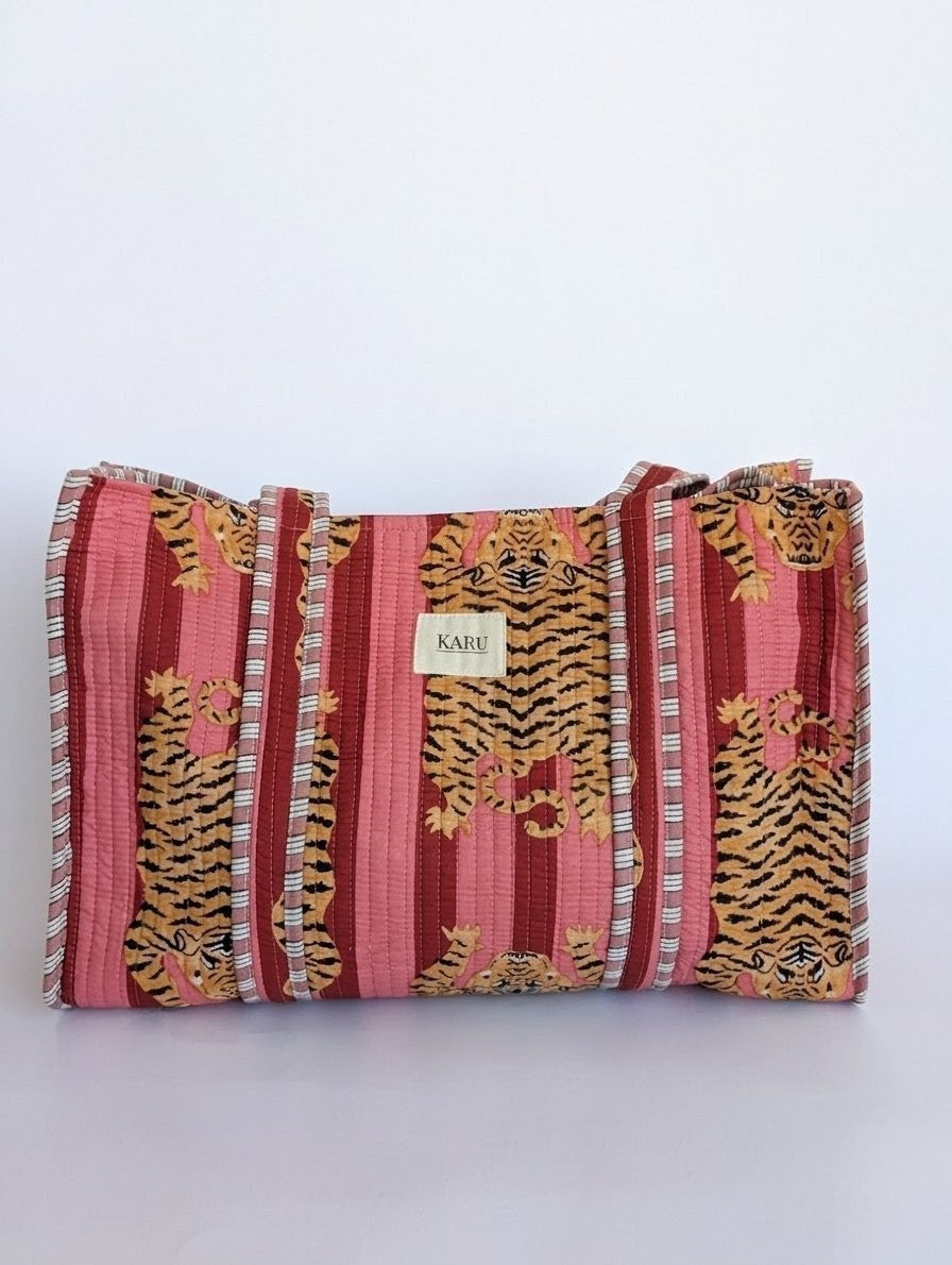 Fat Tiger | Large Quilted Tote