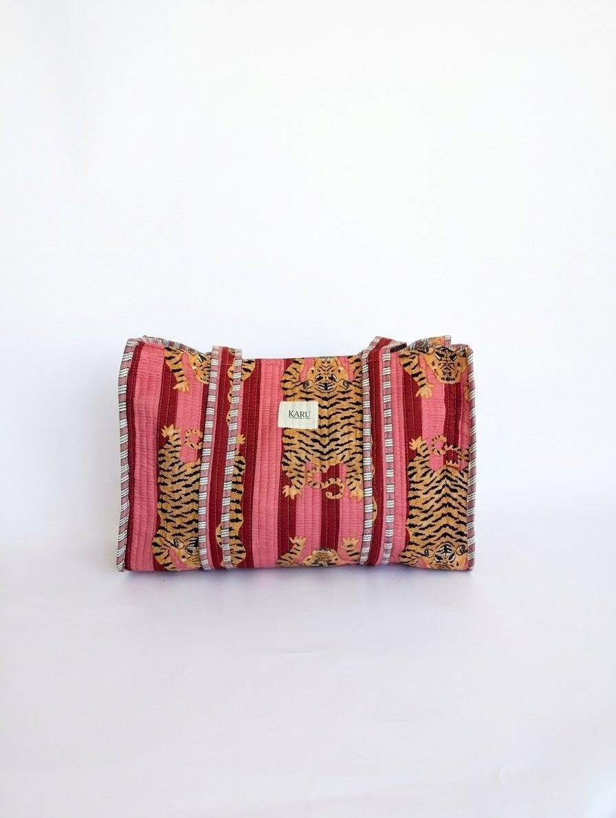 Fat Tiger | Large Quilted Tote