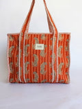 Sunset Leopard | Midi Quilted Tote