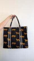 [SAMPLE] Navy Cheetah Large Tote